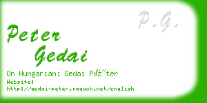 peter gedai business card